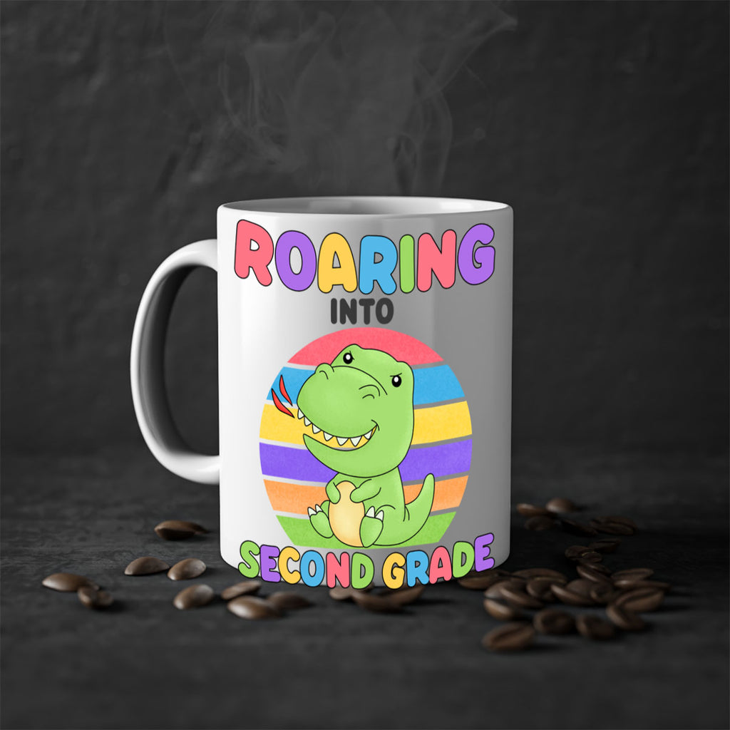 Roaring to 2nd Grade Trex 23#- second grade-Mug / Coffee Cup
