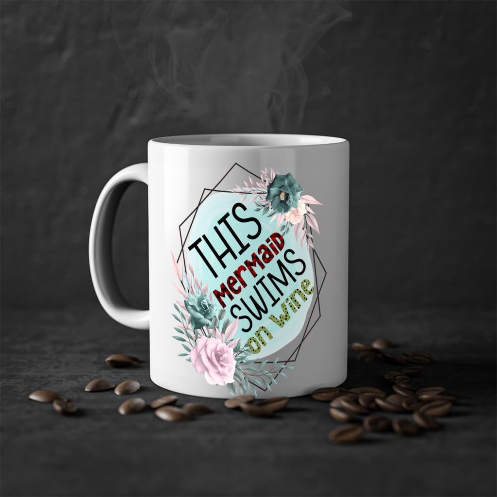 This Mermaid Swims On Wine 633#- mermaid-Mug / Coffee Cup