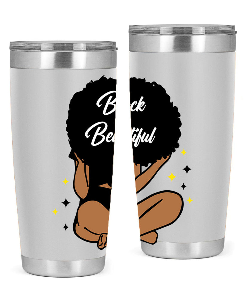 black is beautiful 14#- women-girls- Tumbler