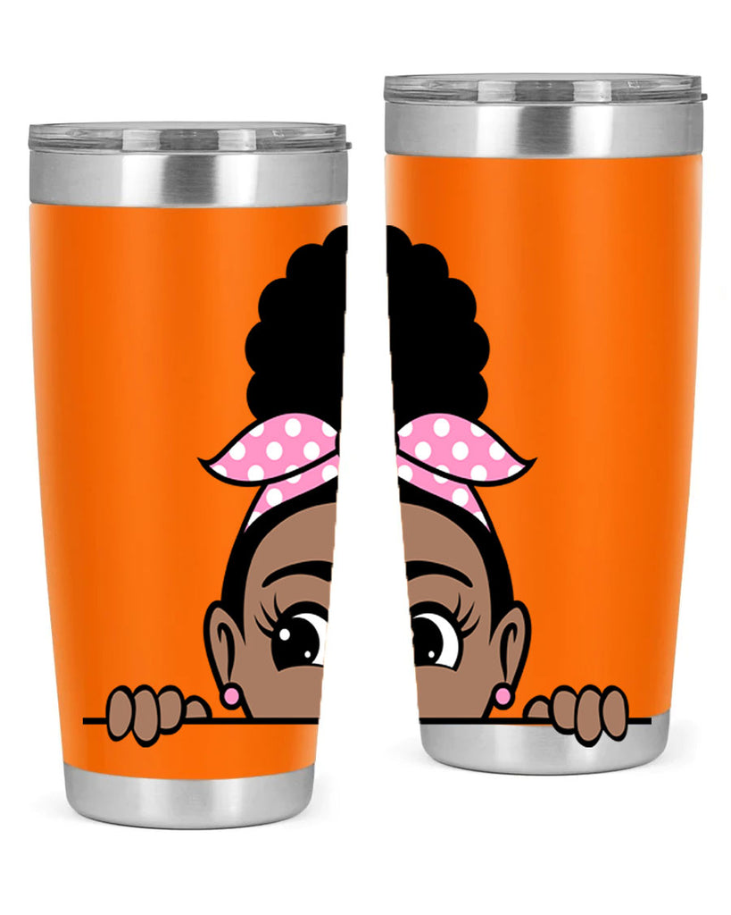 afro puff bandana girl peekaboo 86#- women-girls- Tumbler