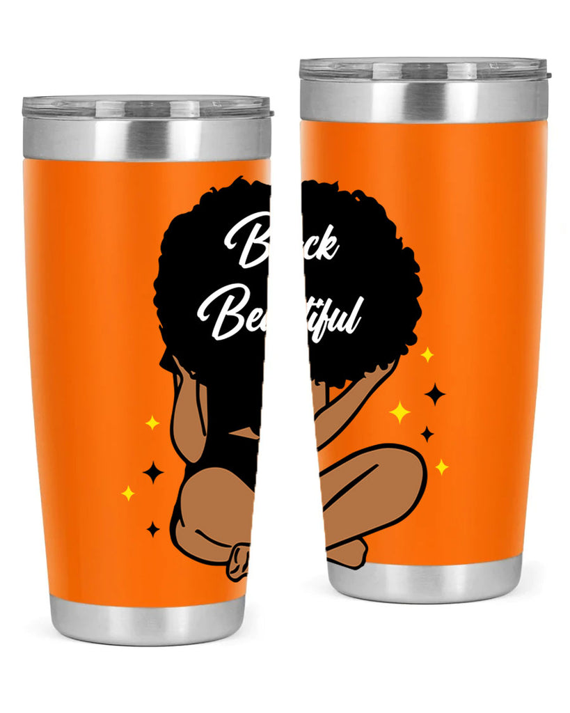 black is beautiful 14#- women-girls- Tumbler