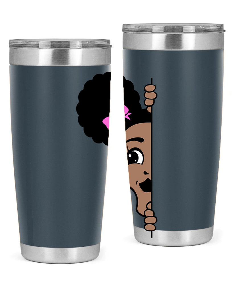 afro puffs girl peekaboo 83#- women-girls- Tumbler