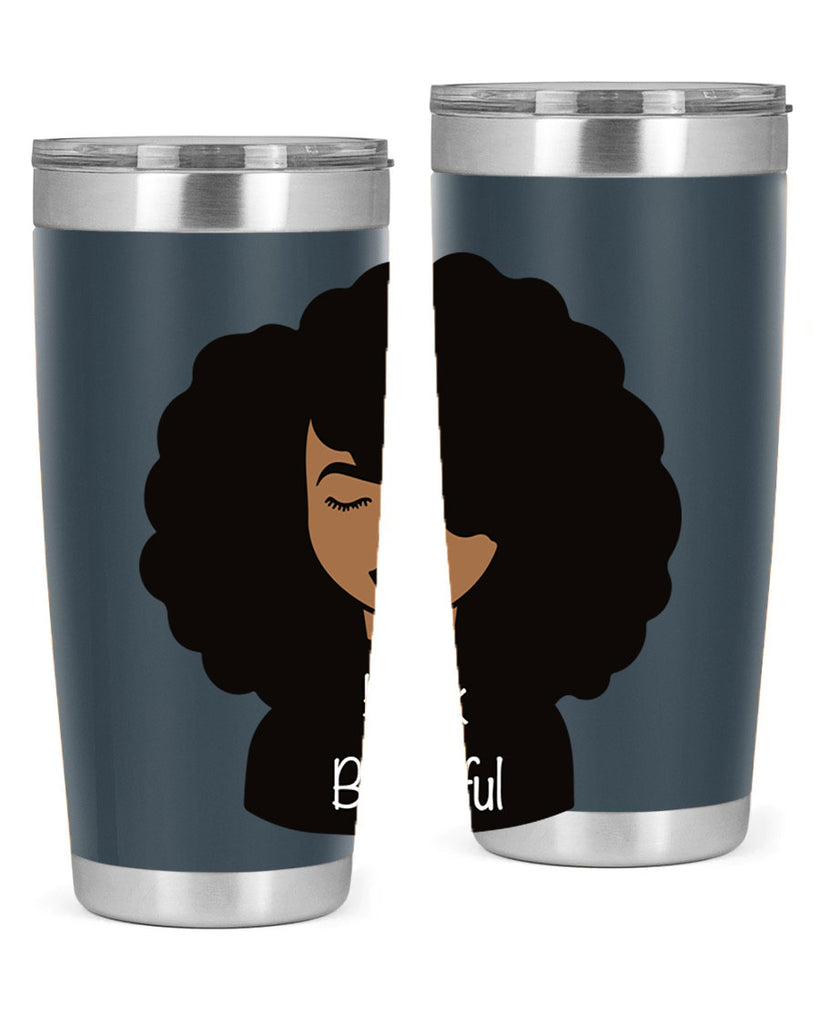 black is beautiful 12#- women-girls- Tumbler