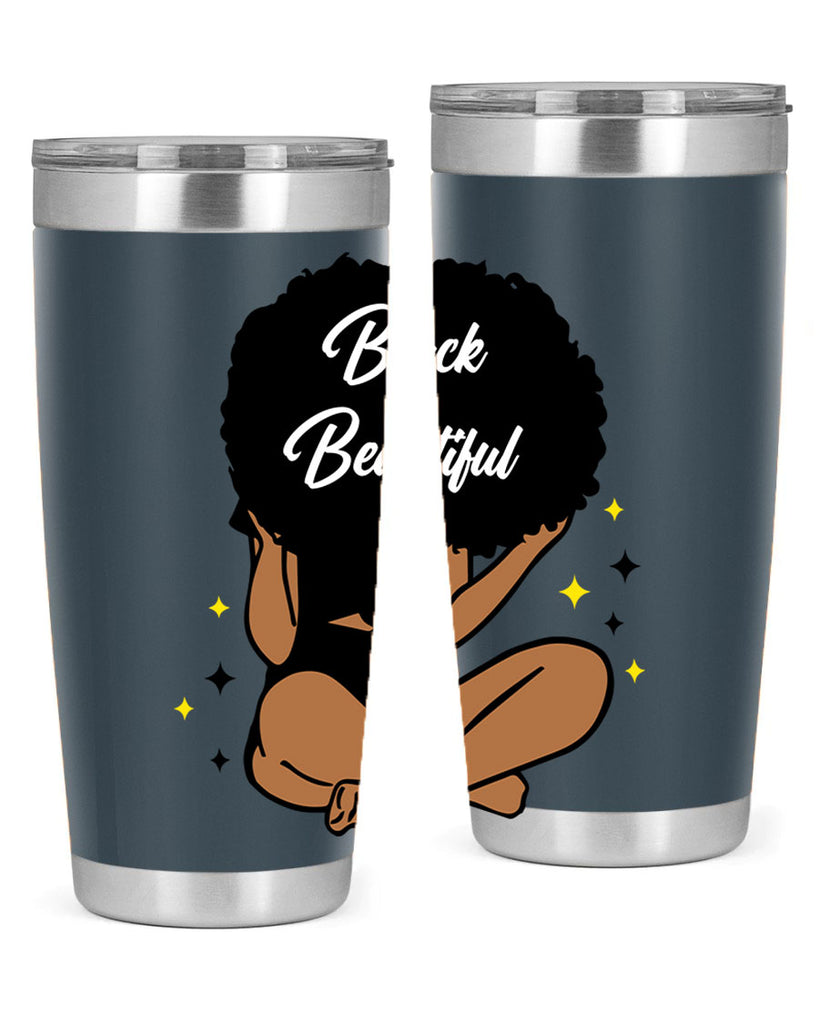 black is beautiful 14#- women-girls- Tumbler