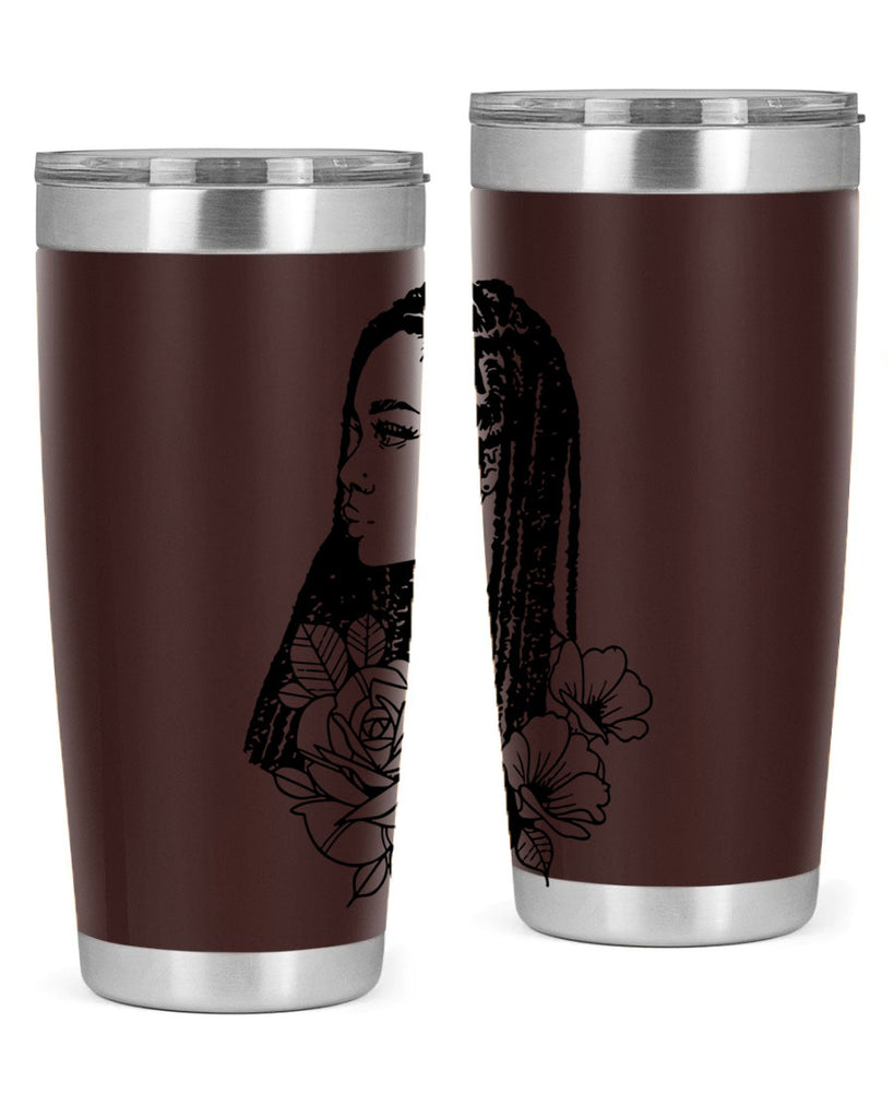 afro with flowers 70#- women-girls- Tumbler