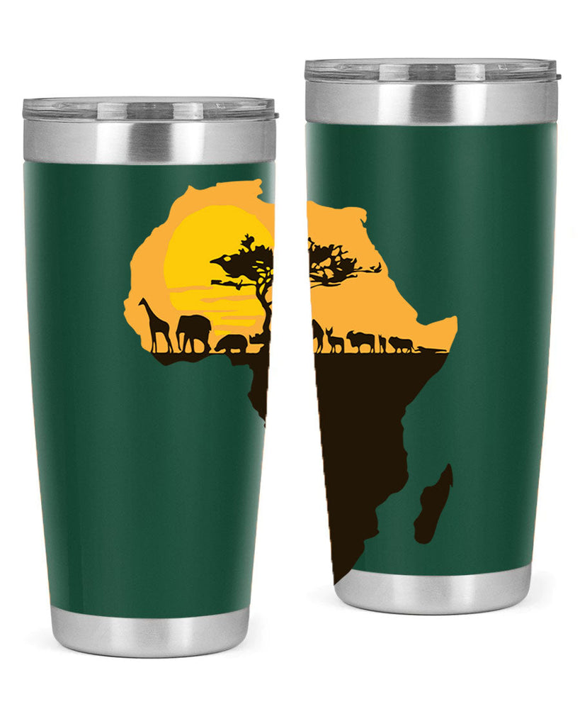 africa with animals- black words phrases- Cotton Tank