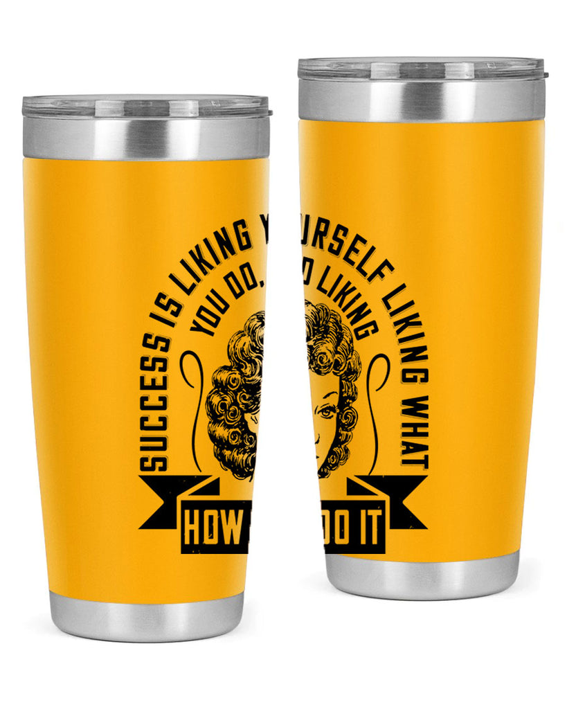 Success is liking yourself liking what you do and liking how you do it Style 16#- afro- Tumbler