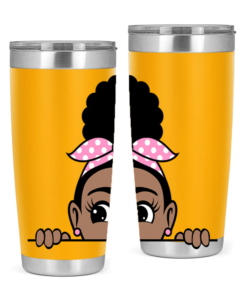 afro puff bandana girl peekaboo 86#- women-girls- Tumbler