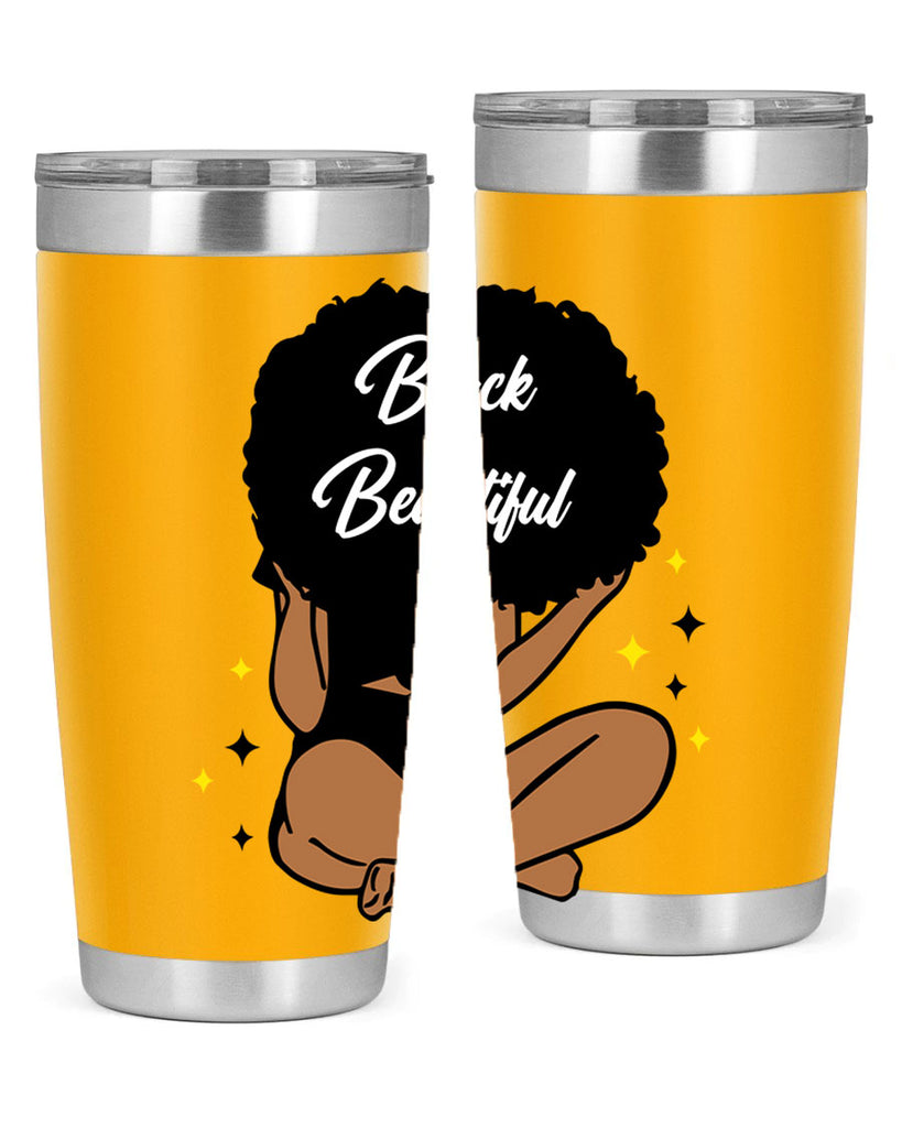 black is beautiful 14#- women-girls- Tumbler