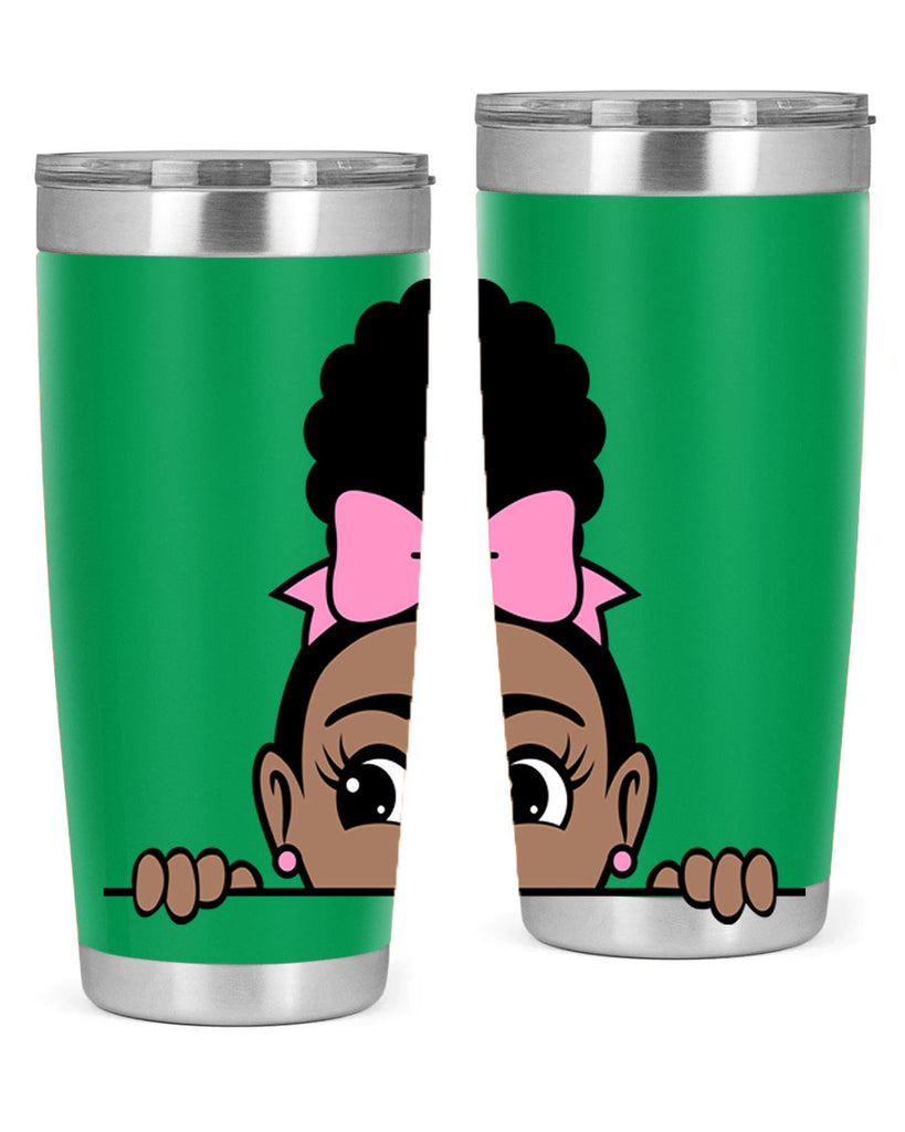 afro puff crown girl 3#- women-girls- Tumbler