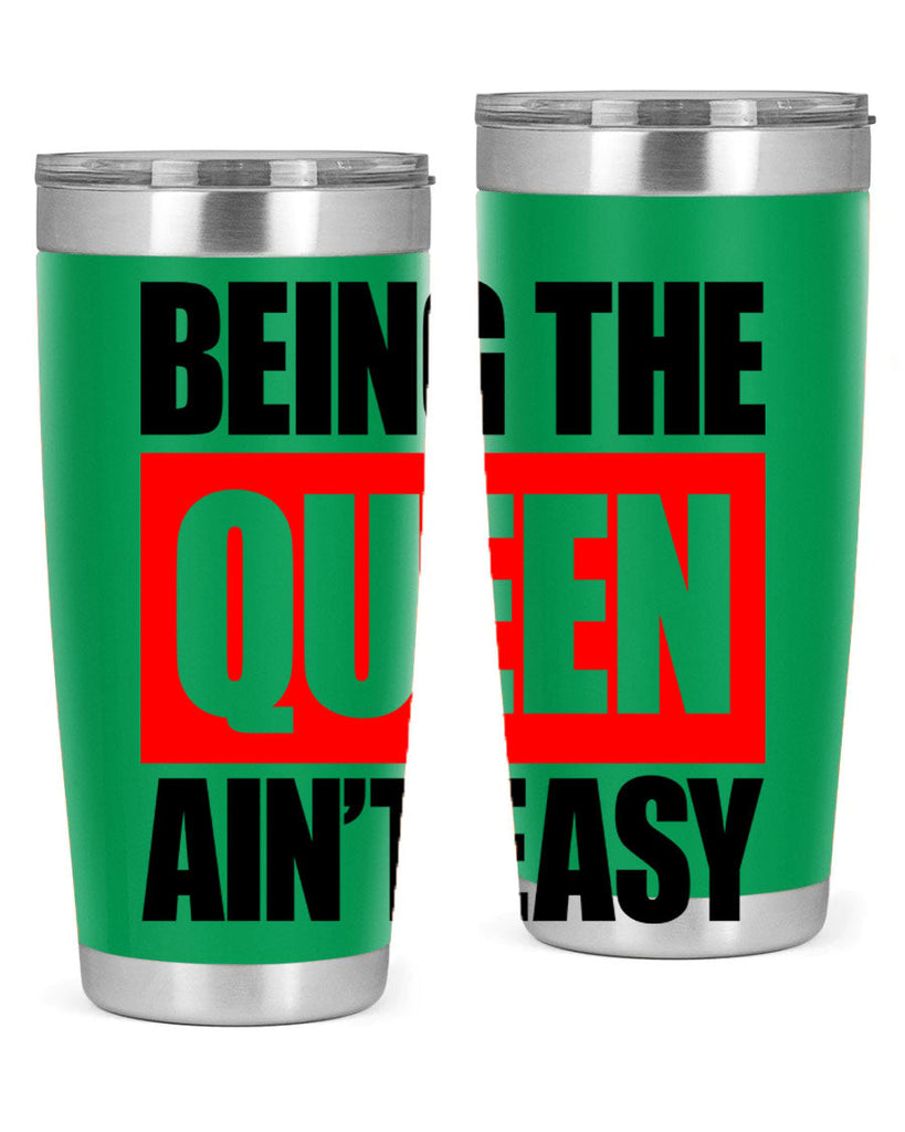 being the queen aint easy 255#- black words phrases- Cotton Tank