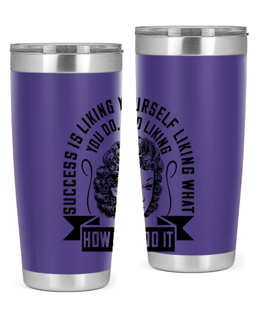 Success is liking yourself liking what you do and liking how you do it Style 16#- afro- Tumbler