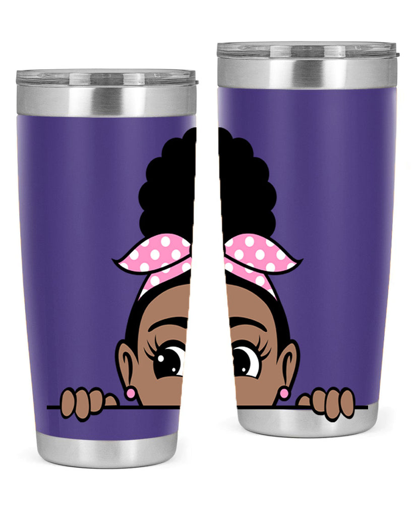 afro puff bandana girl peekaboo 86#- women-girls- Tumbler