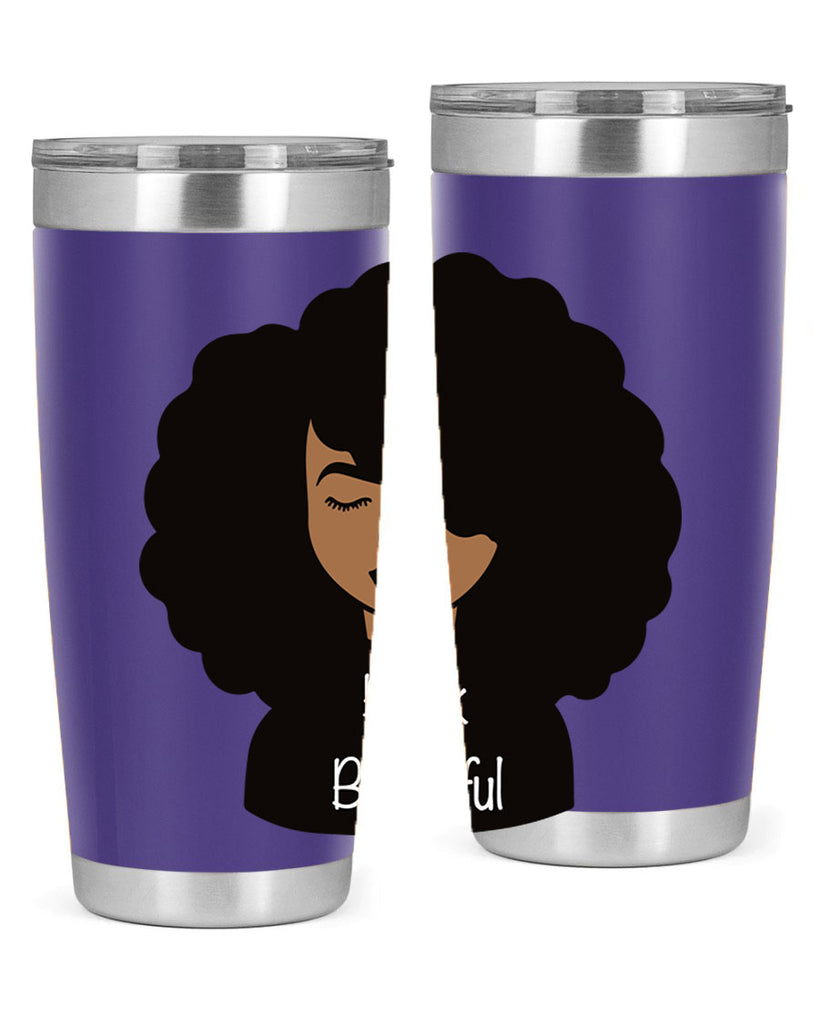 black is beautiful 12#- women-girls- Tumbler
