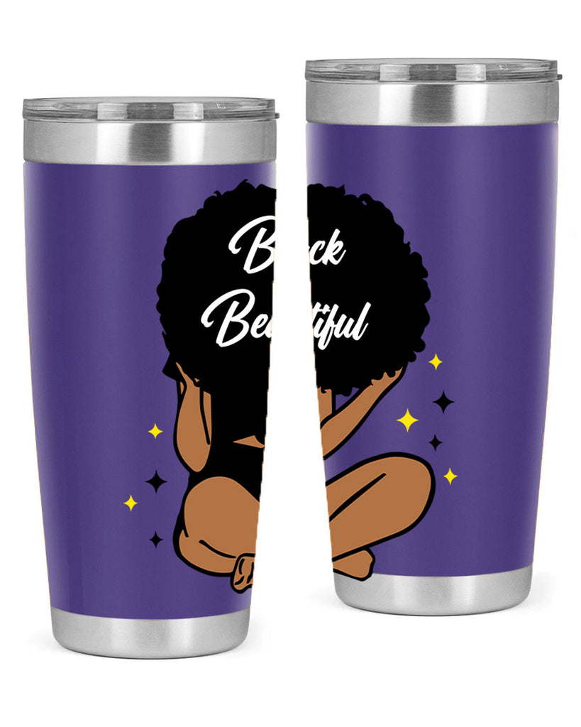 black is beautiful 14#- women-girls- Tumbler