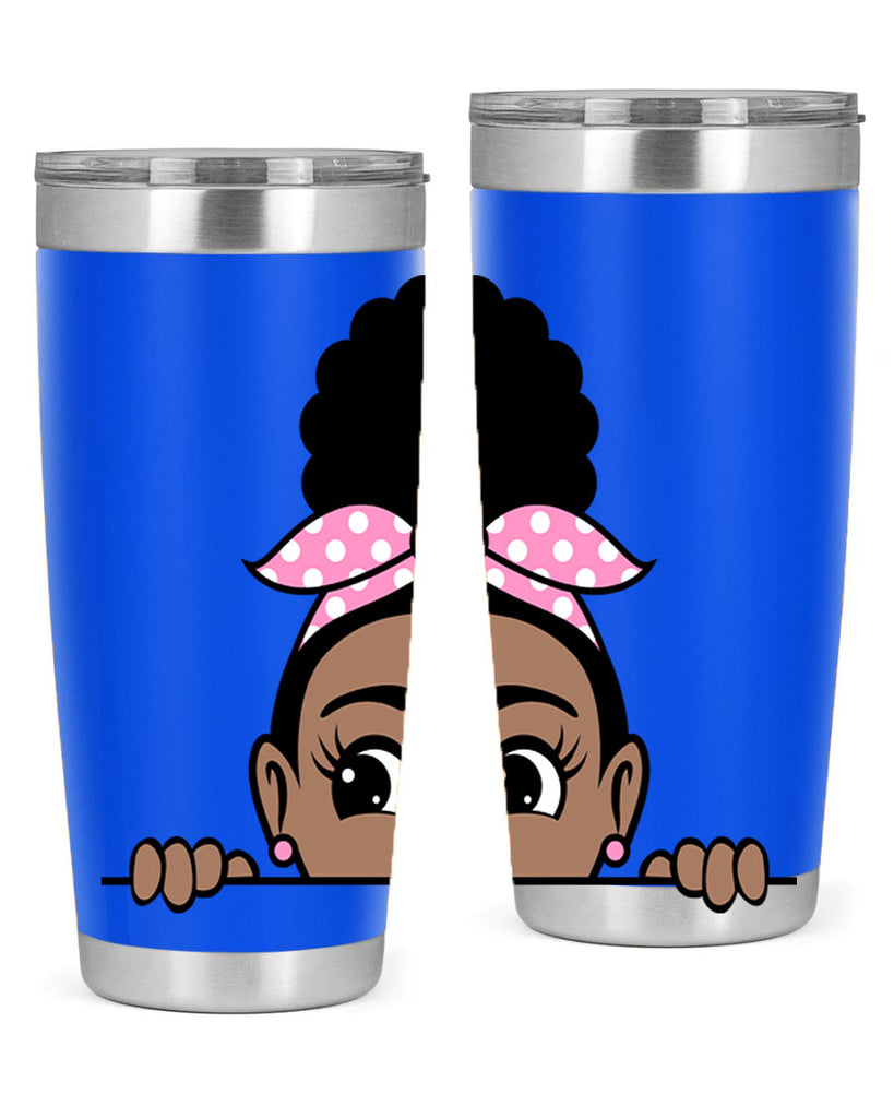 afro puff bandana girl peekaboo 86#- women-girls- Tumbler