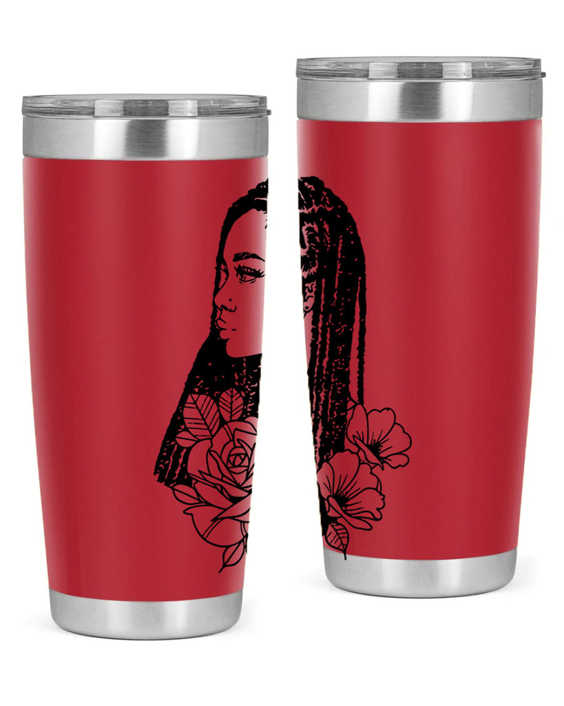 afro with flowers 70#- women-girls- Tumbler