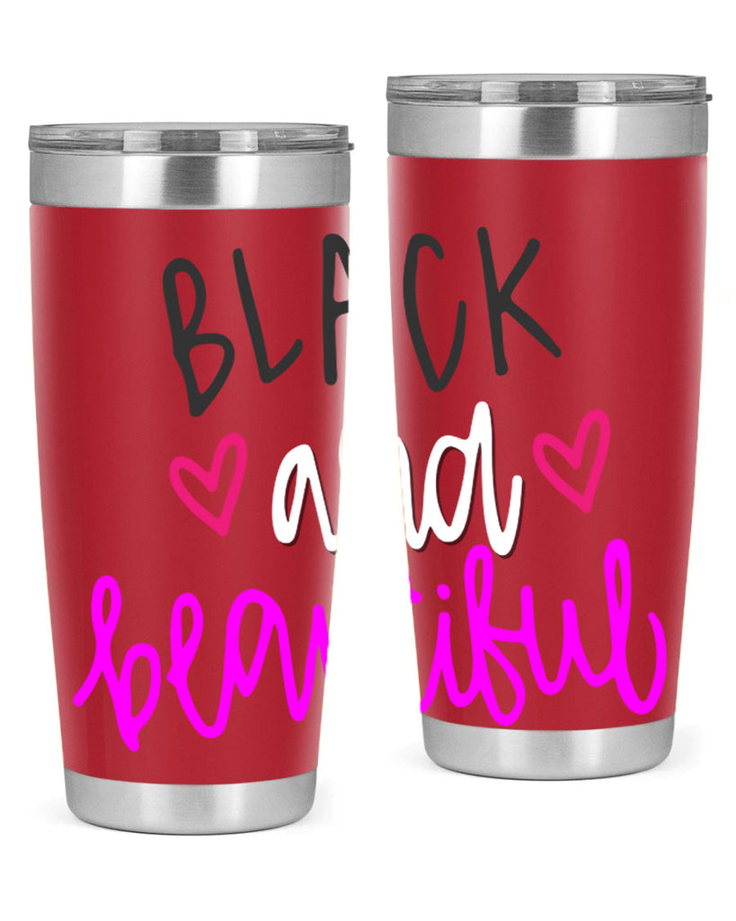 black and beautiful color 252#- black words phrases- Cotton Tank