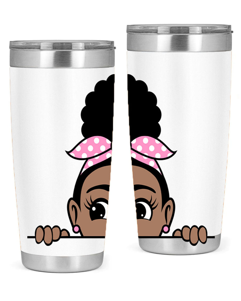 afro puff bandana girl peekaboo 86#- women-girls- Tumbler