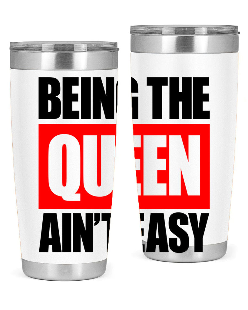 being the queen aint easy 255#- black words phrases- Cotton Tank
