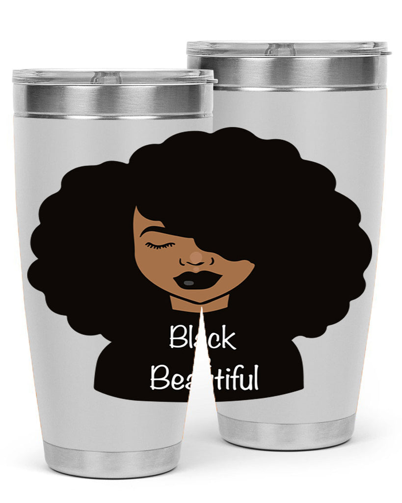 black is beautiful 12#- women-girls- Tumbler