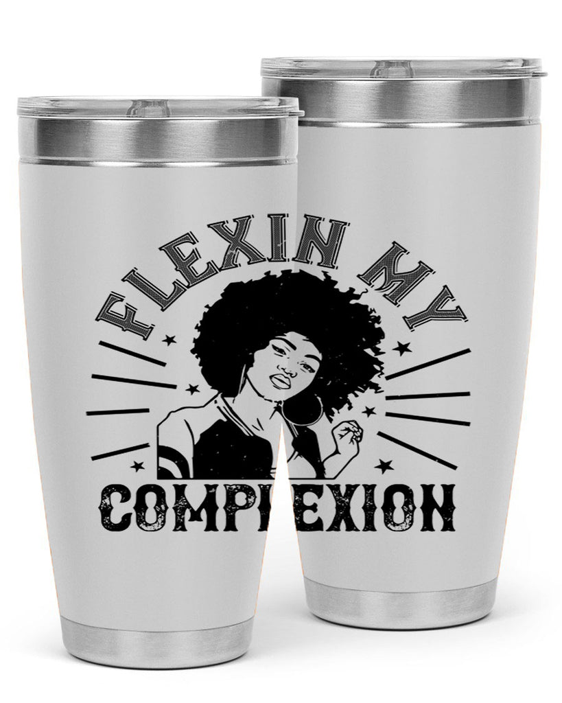 flexin my complexion Style 34#- afro- Tumbler