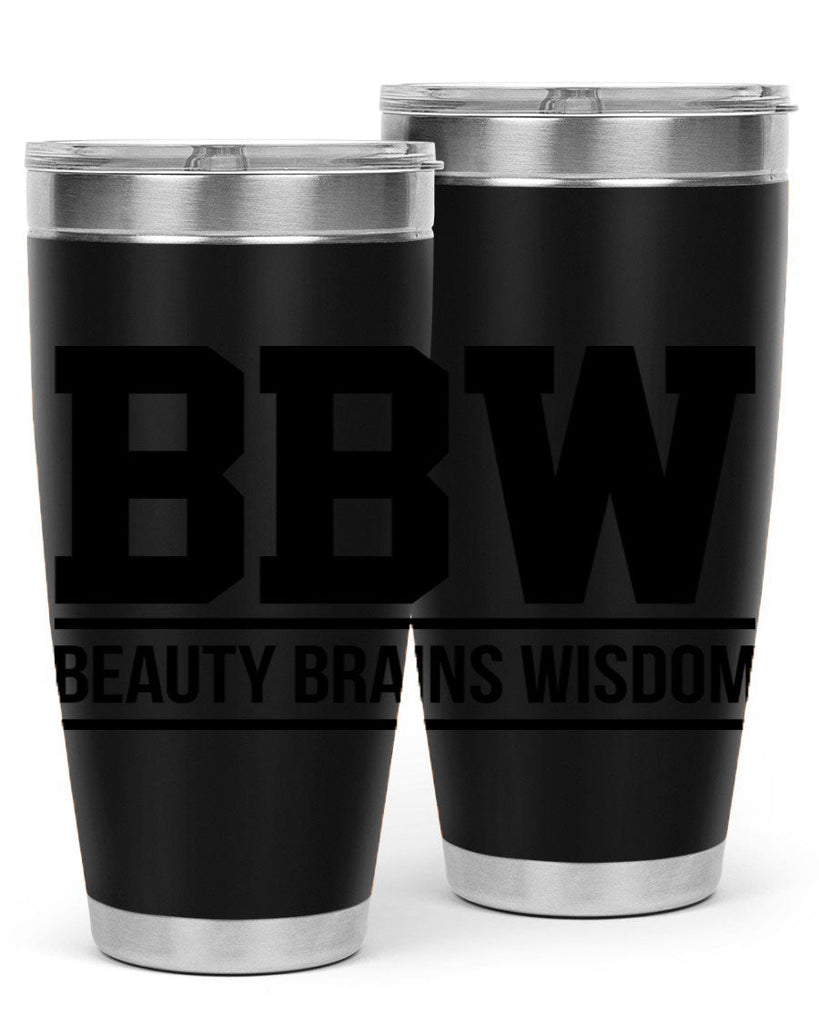 bbw beauty brains wisdom 263#- black words phrases- Cotton Tank