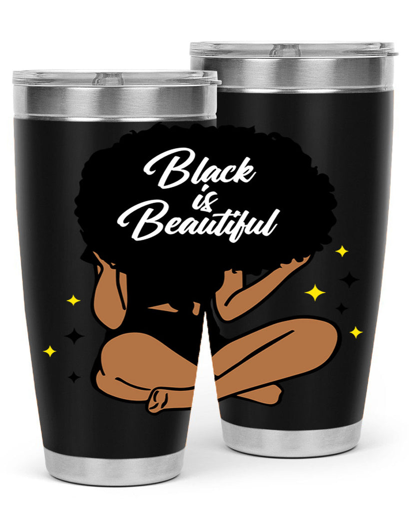 black is beautiful 14#- women-girls- Tumbler