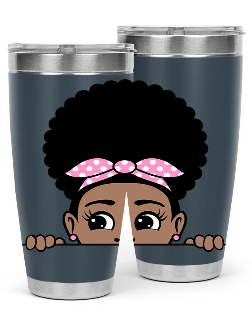 afro puff bandana girl peekaboo 85#- women-girls- Tumbler
