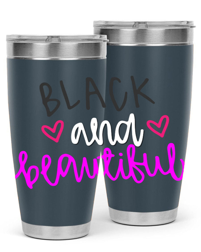 black and beautiful color 252#- black words phrases- Cotton Tank