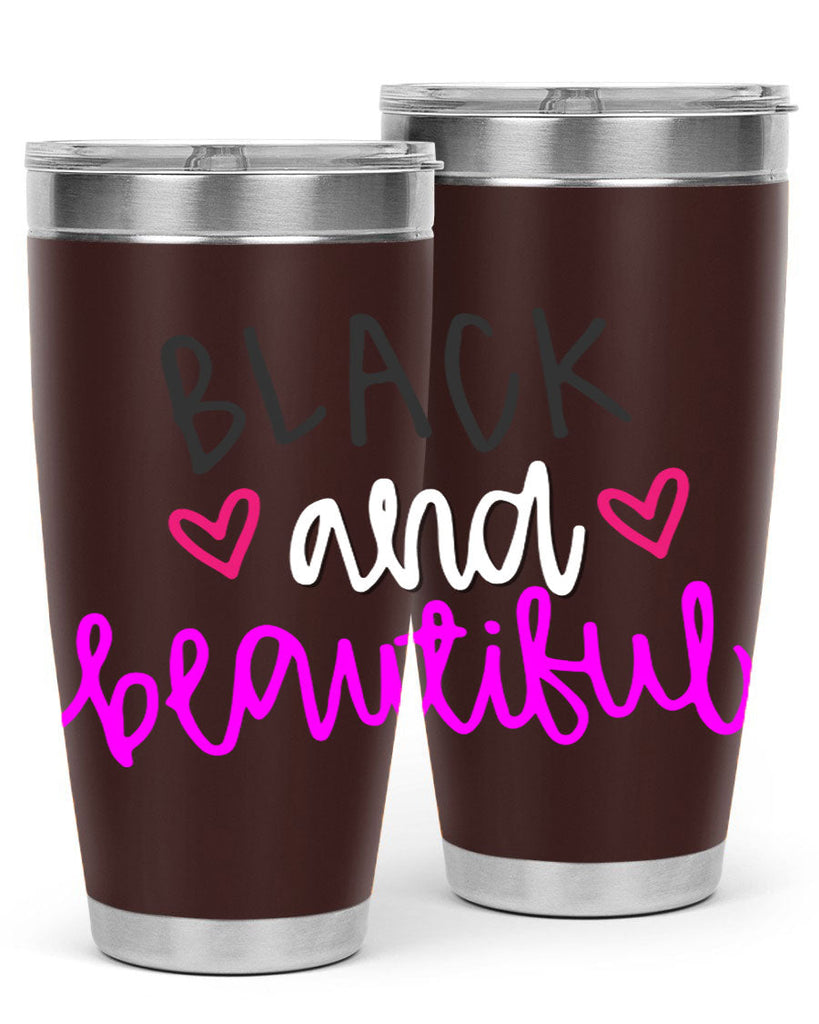 black and beautiful color 252#- black words phrases- Cotton Tank