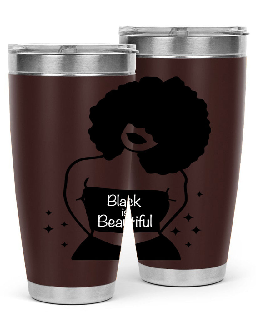 black is beautiful 11#- women-girls- Tumbler