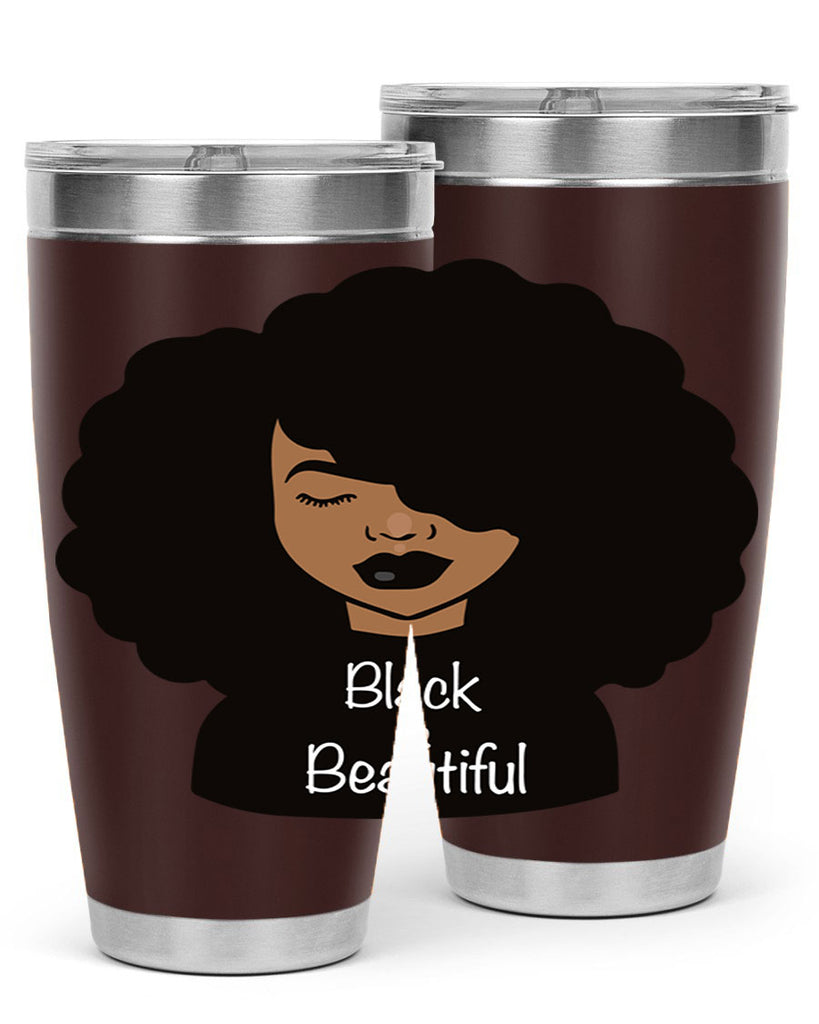 black is beautiful 12#- women-girls- Tumbler