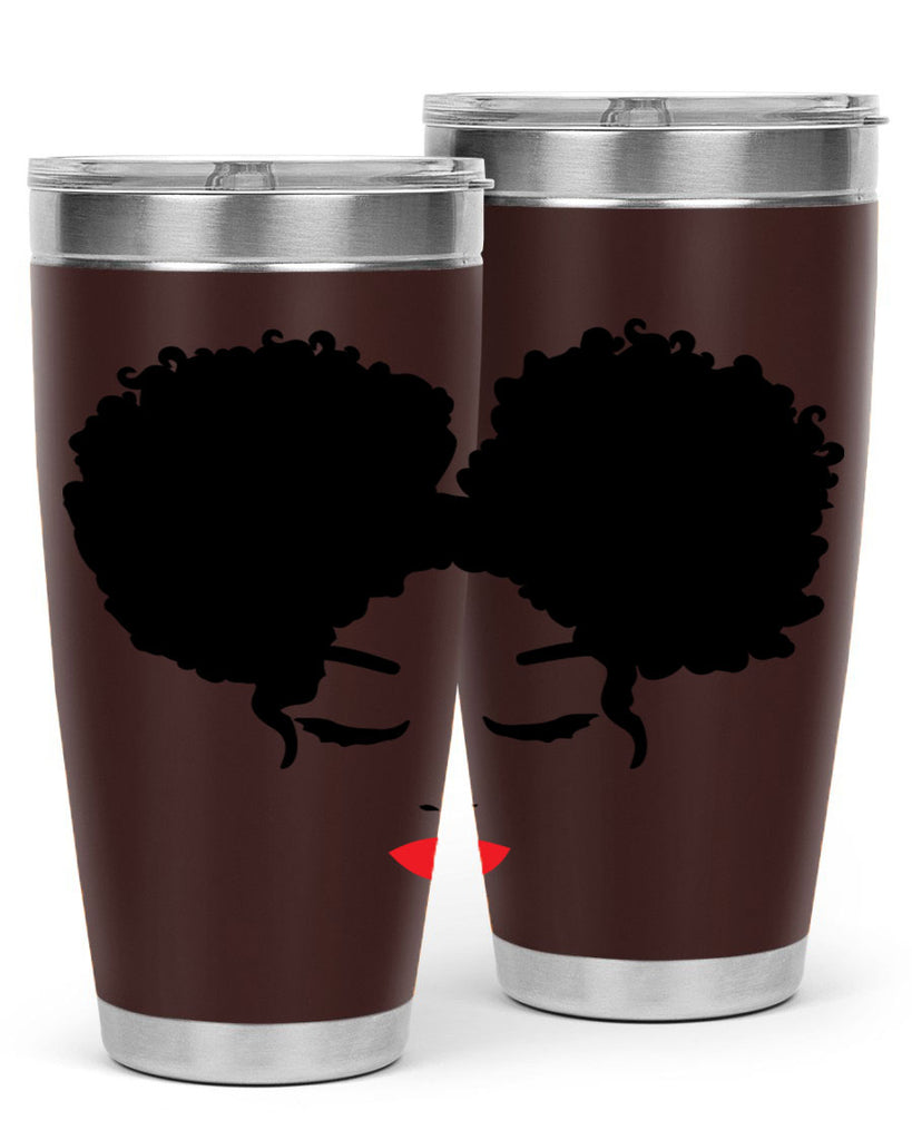 black woman red lips 9#- women-girls- Tumbler