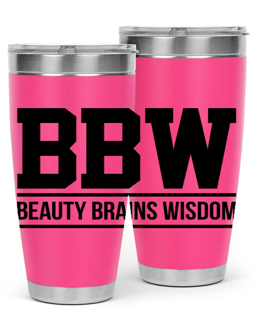 bbw beauty brains wisdom 263#- black words phrases- Cotton Tank