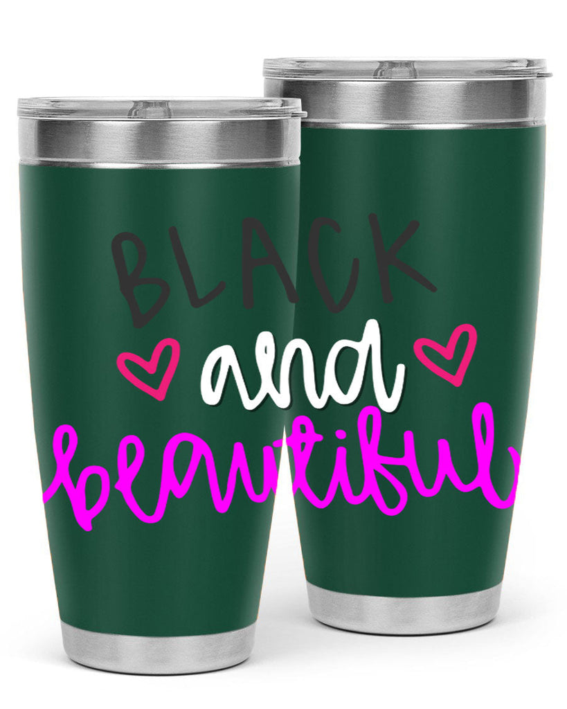 black and beautiful color 252#- black words phrases- Cotton Tank