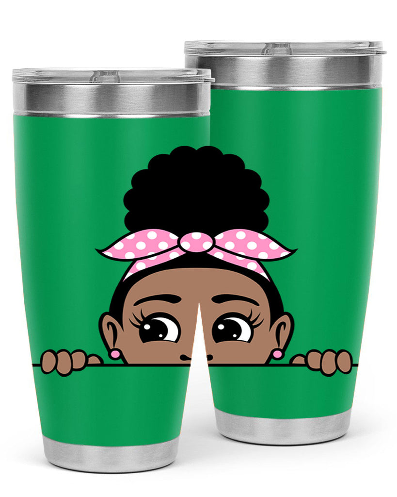 afro puff bandana girl peekaboo 86#- women-girls- Tumbler