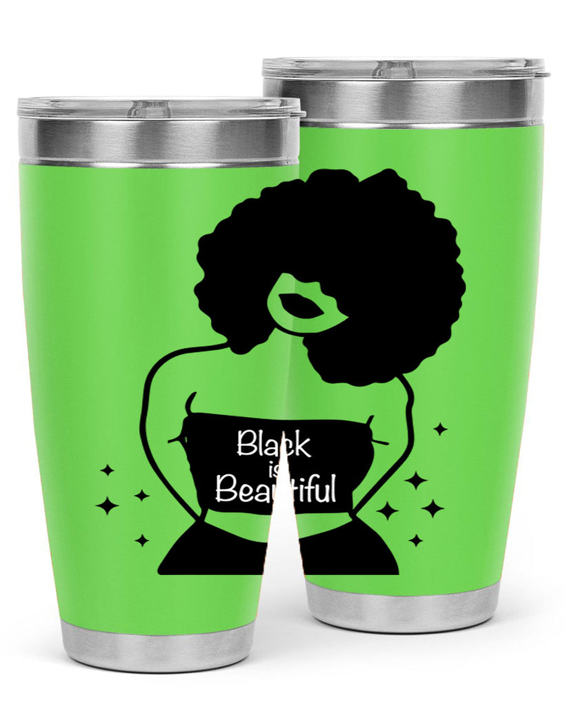 black is beautiful 11#- women-girls- Tumbler