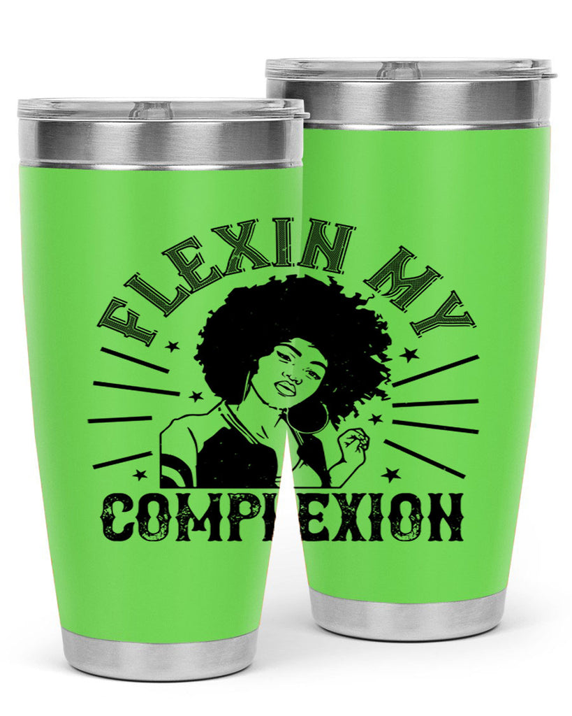 flexin my complexion Style 34#- afro- Tumbler