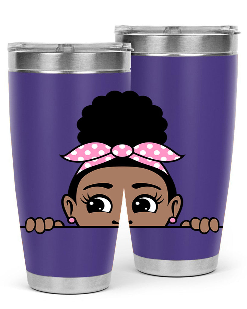 afro puff bandana girl peekaboo 86#- women-girls- Tumbler
