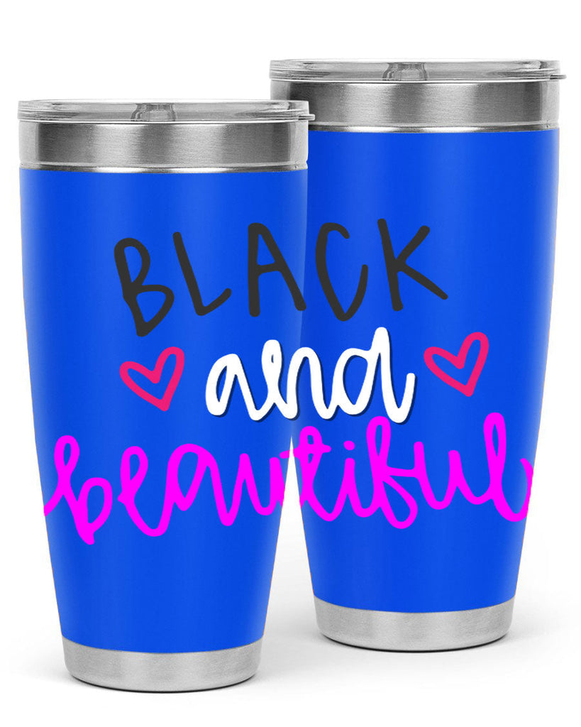 black and beautiful color 252#- black words phrases- Cotton Tank
