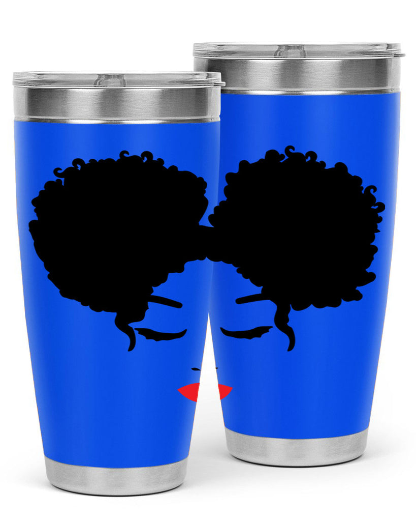 black woman red lips 9#- women-girls- Tumbler