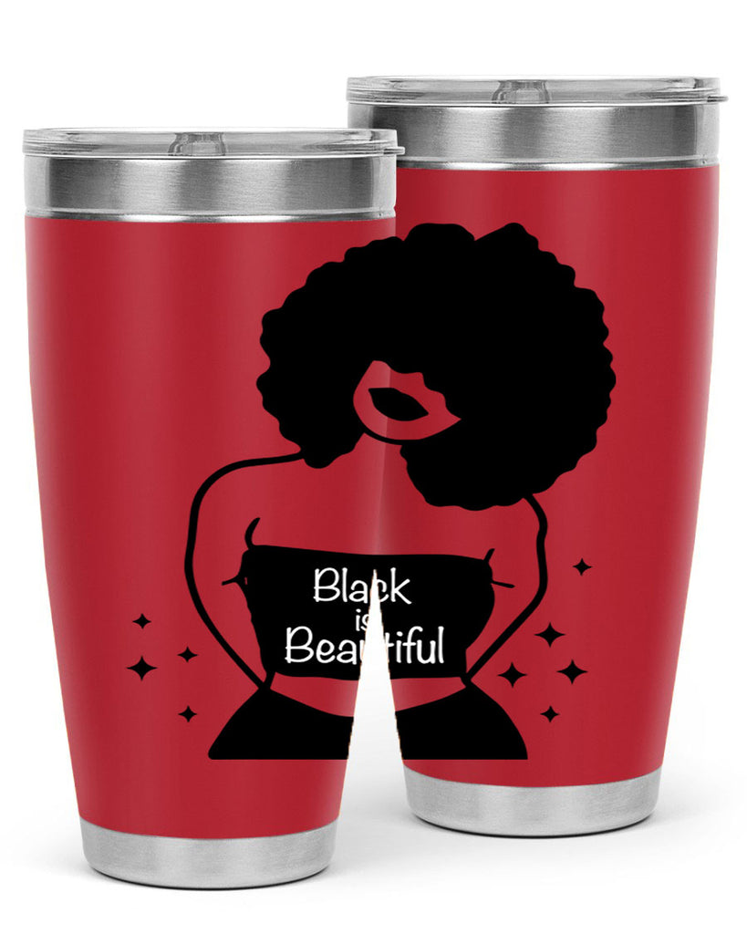 black is beautiful 11#- women-girls- Tumbler