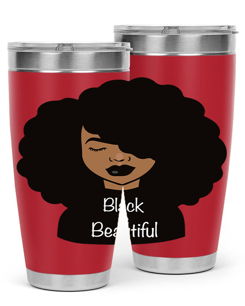 black is beautiful 12#- women-girls- Tumbler