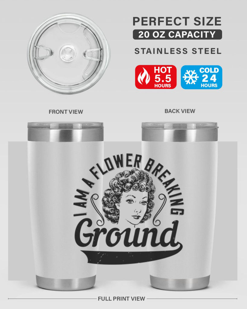 I am a flower breaking ground Style 32#- afro- Tumbler