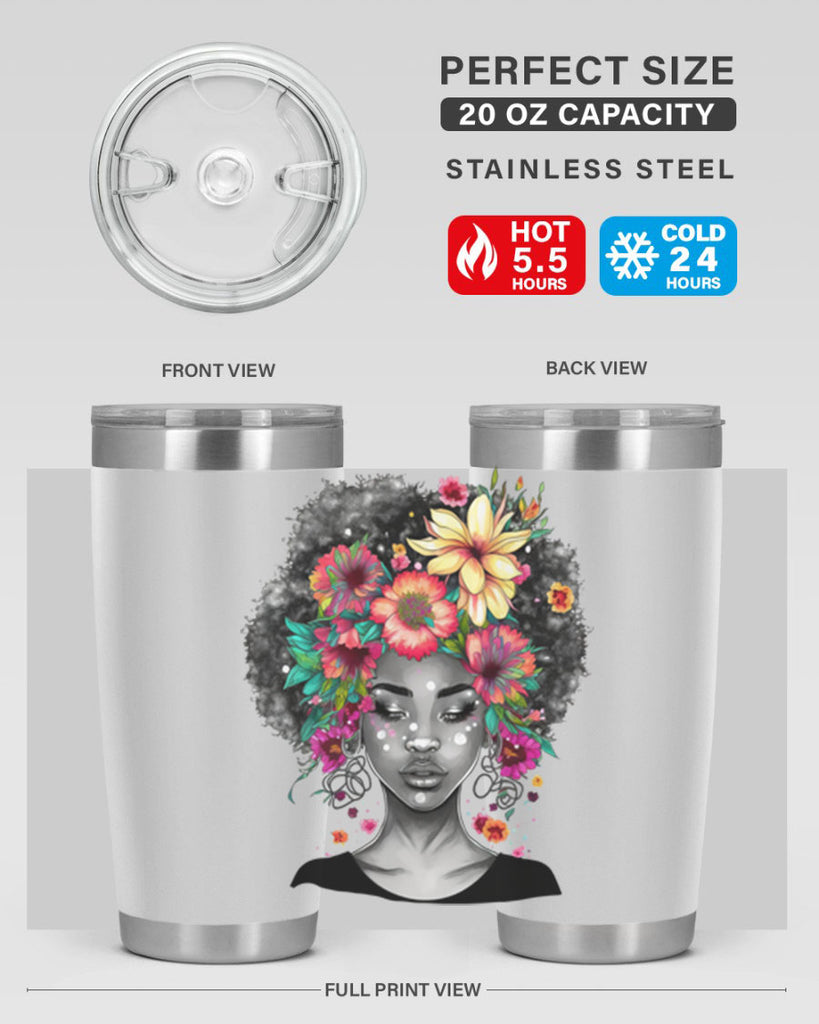 Sparkling Black Girl Design 9#- women-girls- Tumbler