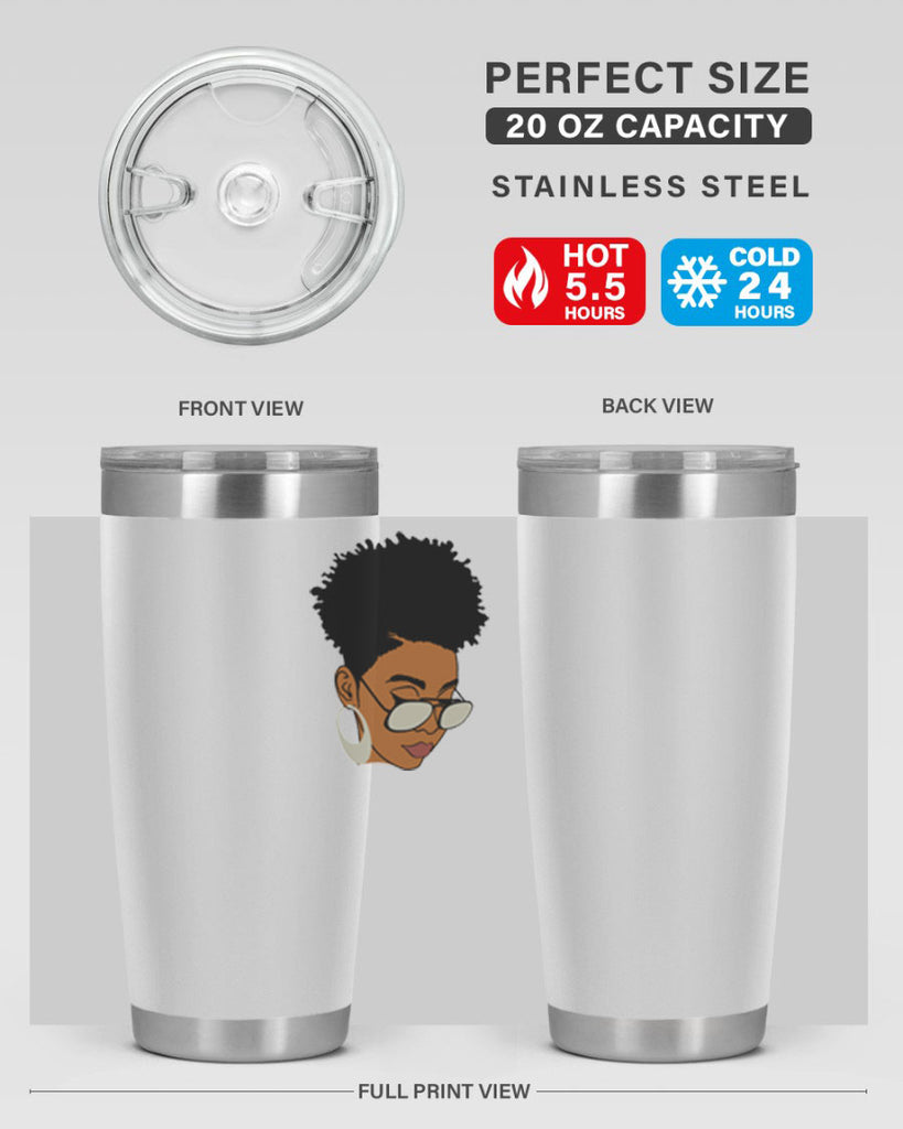 black afro 44#- women-girls- Tumbler