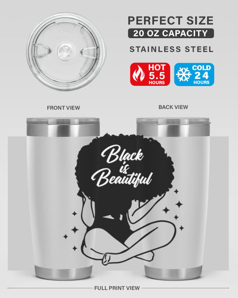 black is beautiful 15#- women-girls- Tumbler