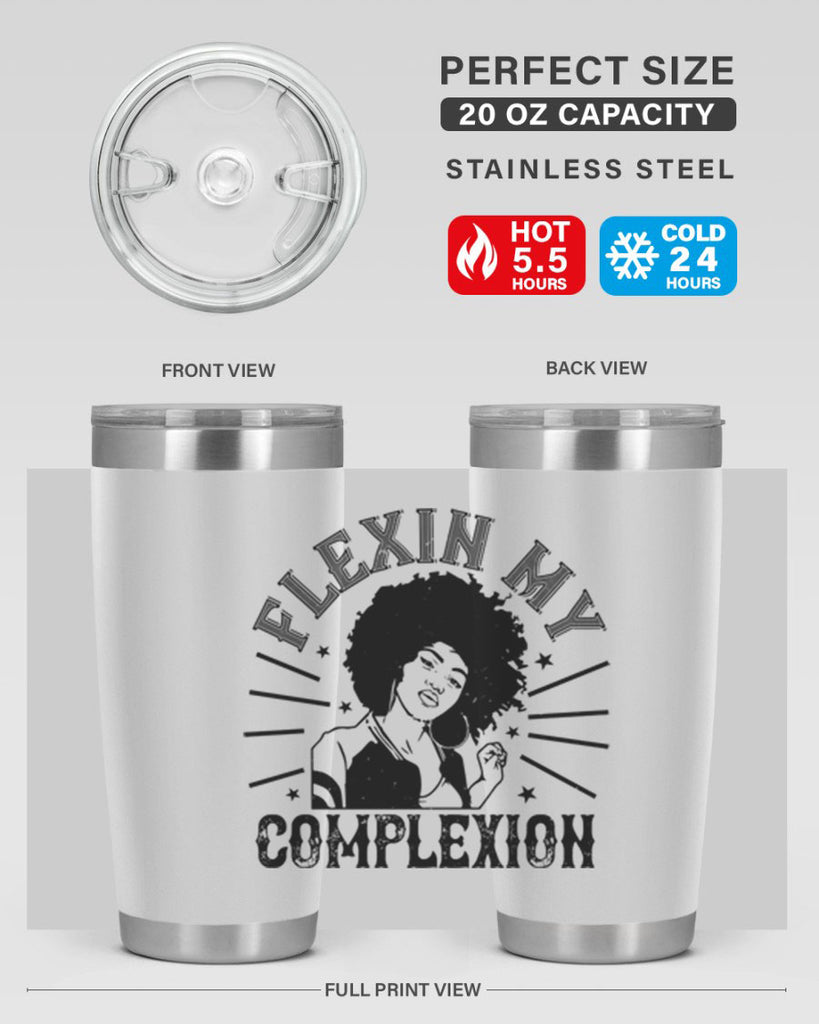 flexin my complexion Style 34#- afro- Tumbler