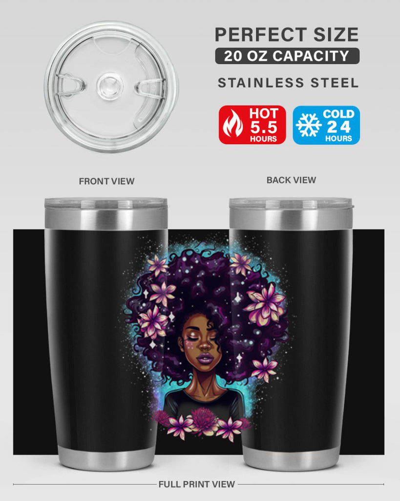 Sparkling Black Girl Design 3#- women-girls- Tumbler